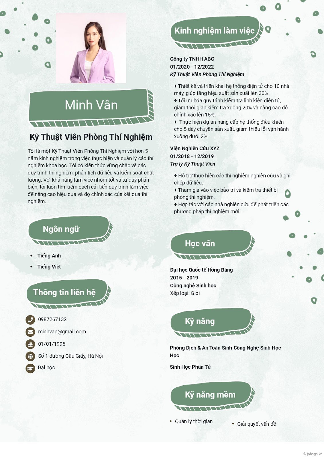 CV ngành công nghệ sinh học - image 5