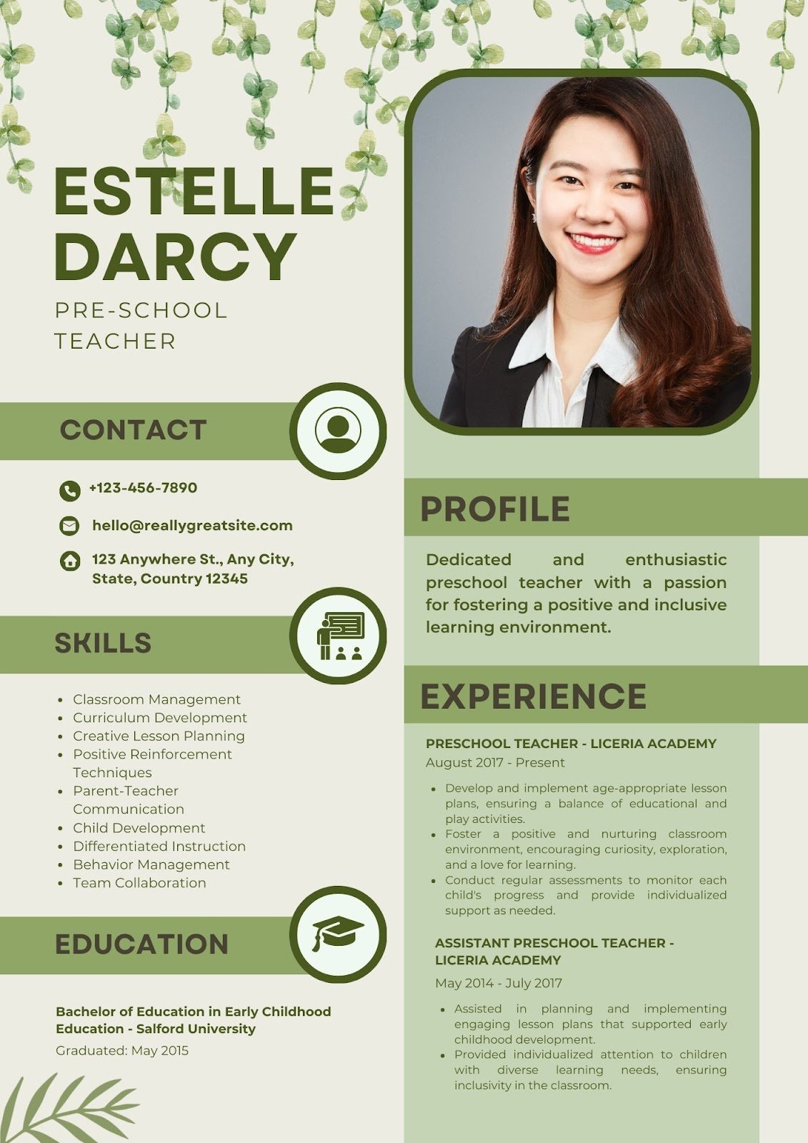 CV xin việc giáo viên mầm non - image 8