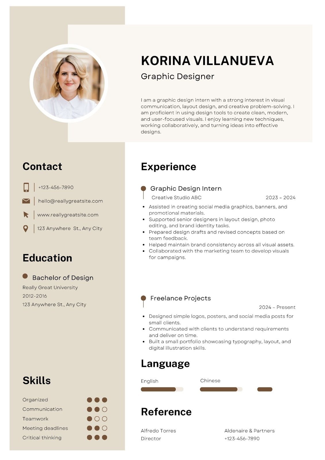 Mẫu CV tiếng Anh cho sinh viên thực tập - image 5