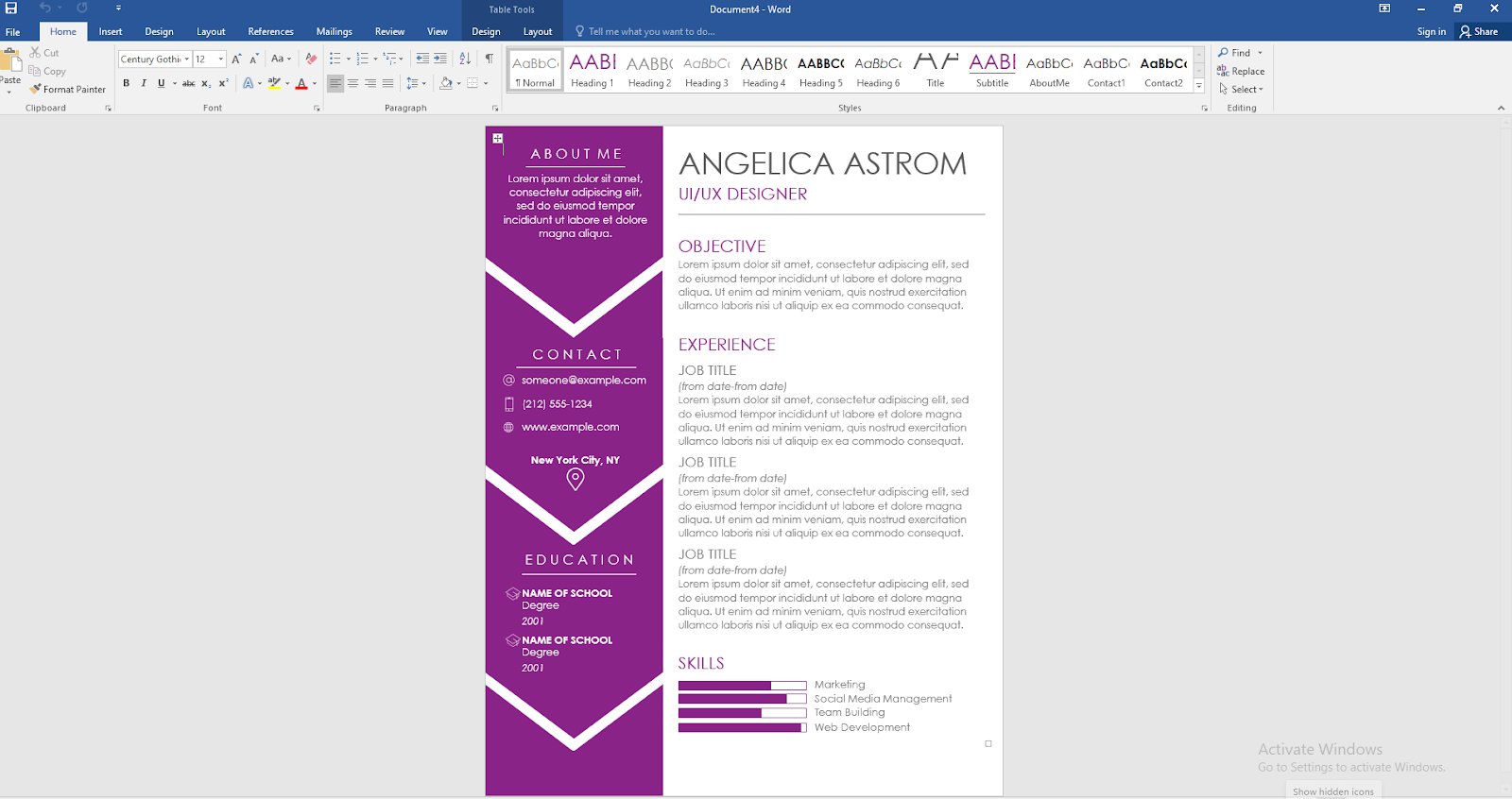 Cách tạo CV trên Word - image 11