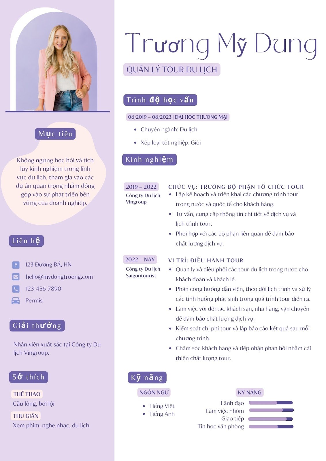CV ngành du lịch - image 4
