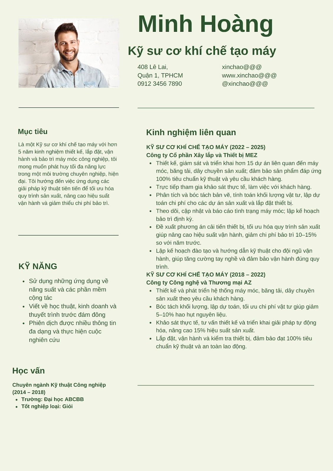 CV ngành kỹ thuật - image 8