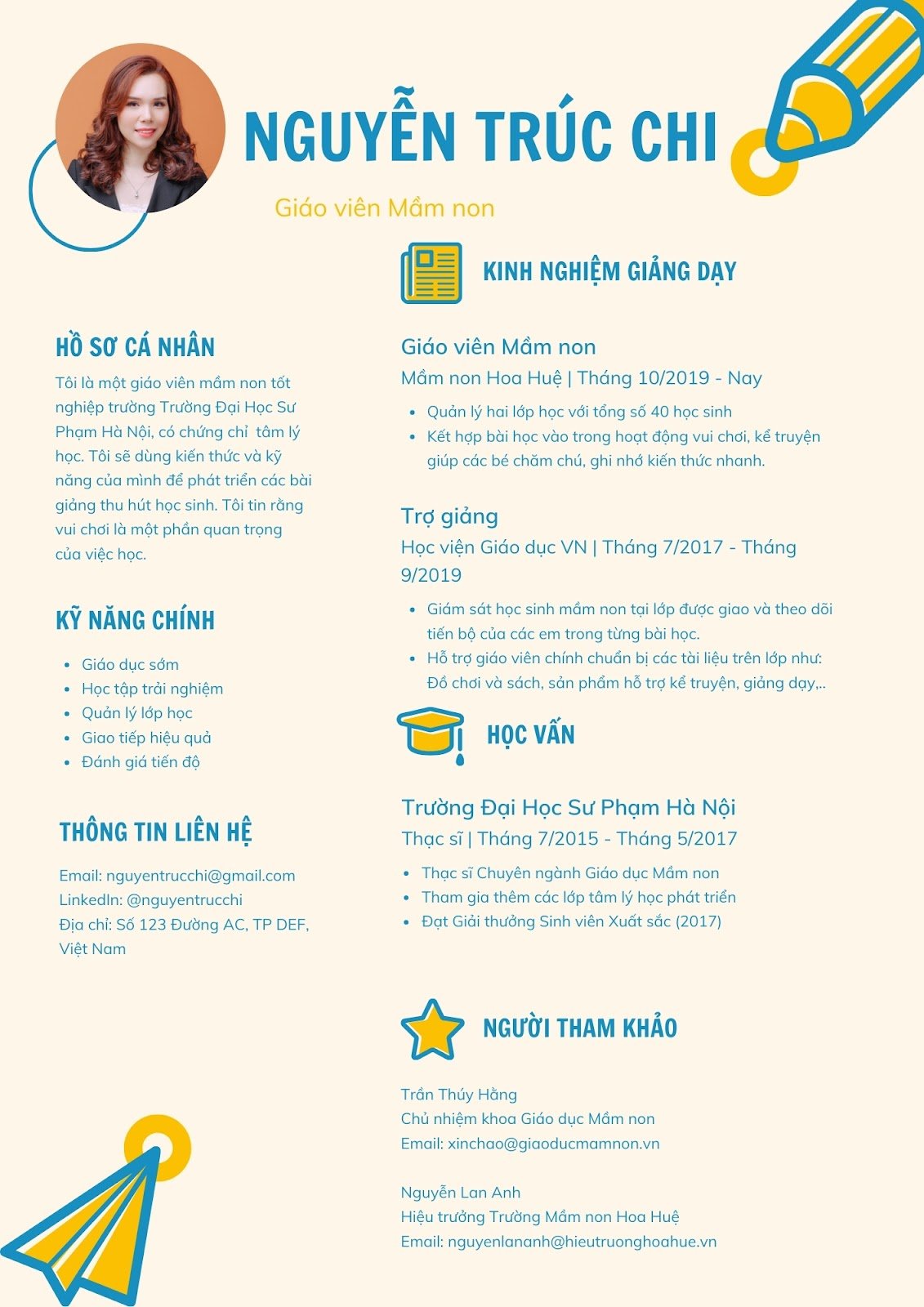 cv xin việc giáo viên - image 2