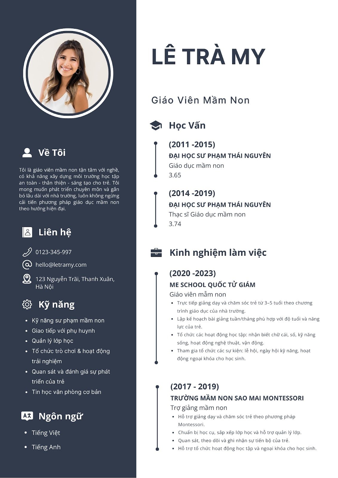 cv xin việc giáo viên - image 3