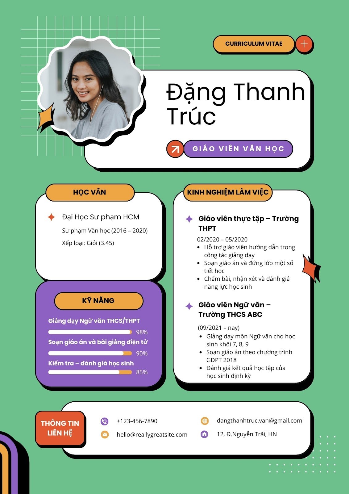 cv xin việc giáo viên - image 6