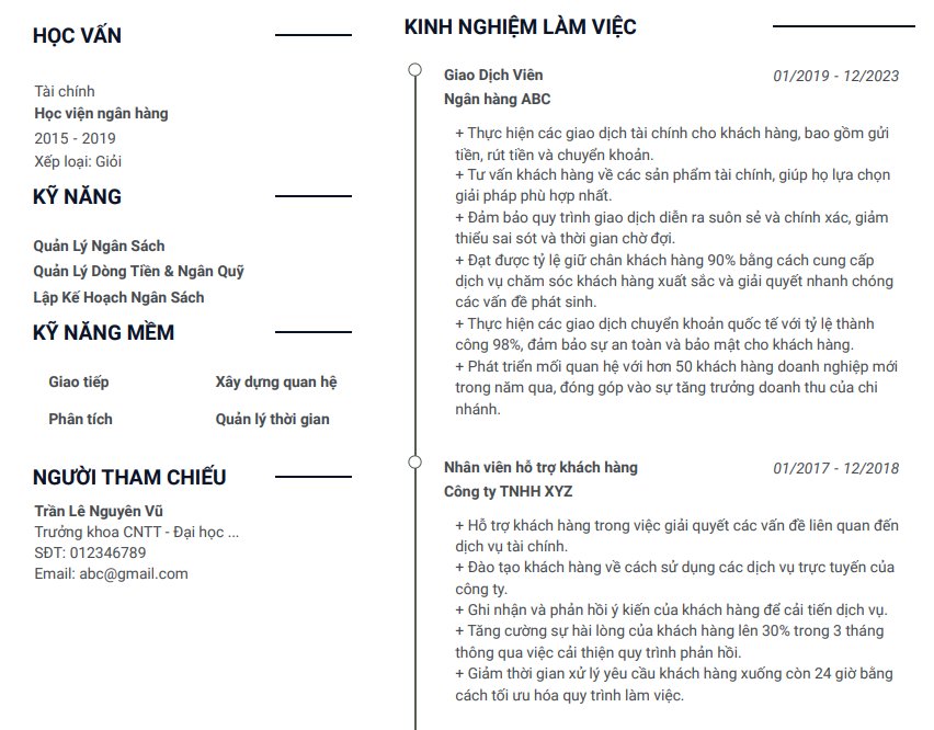 CV xin việc ngân hàng - image 2