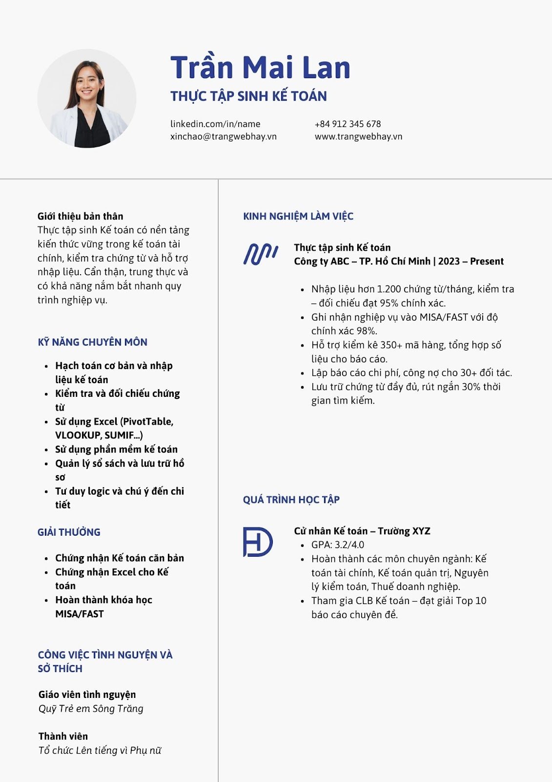 Mẫu CV kế toán - image 3