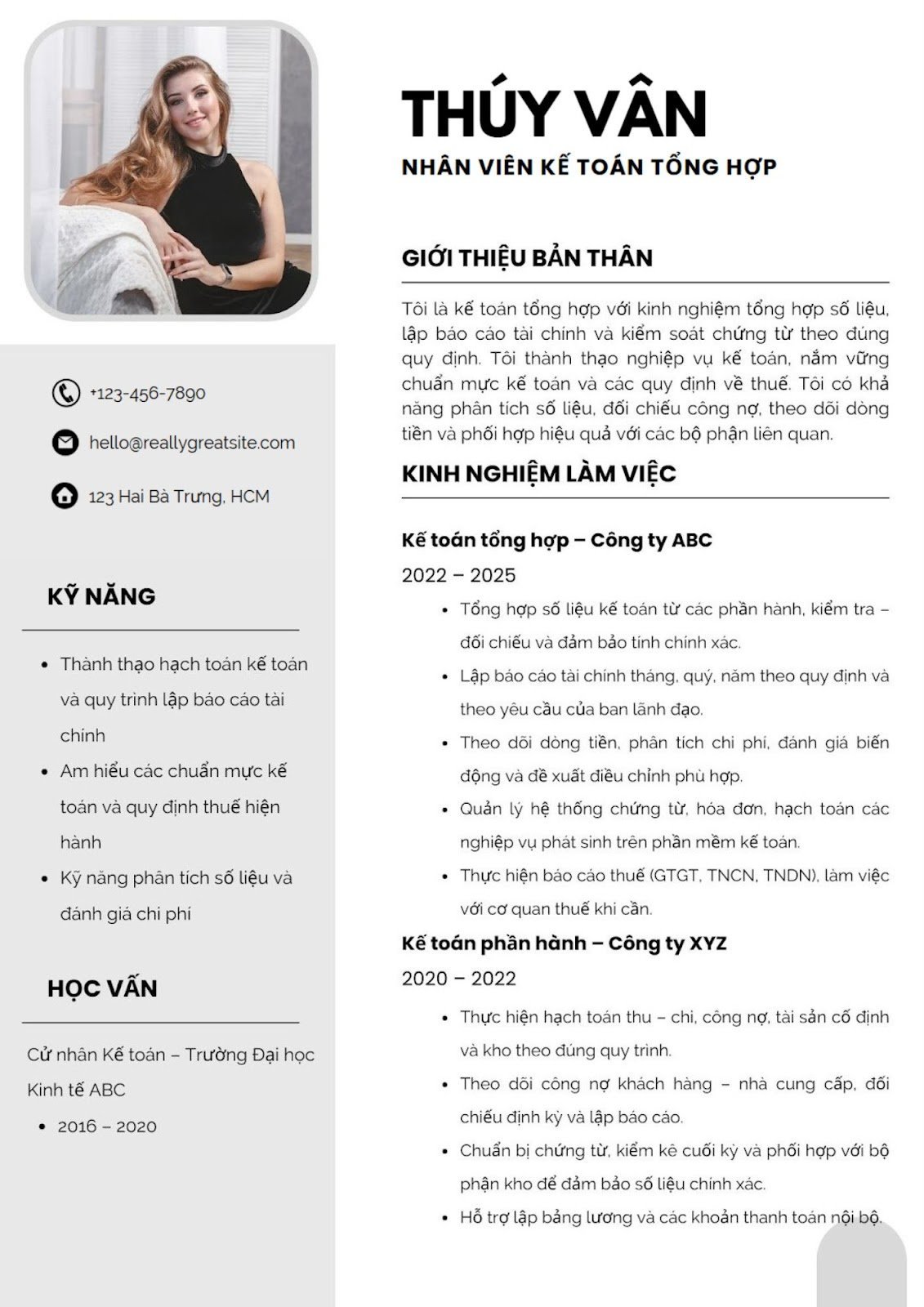 Mẫu CV kế toán - image 5