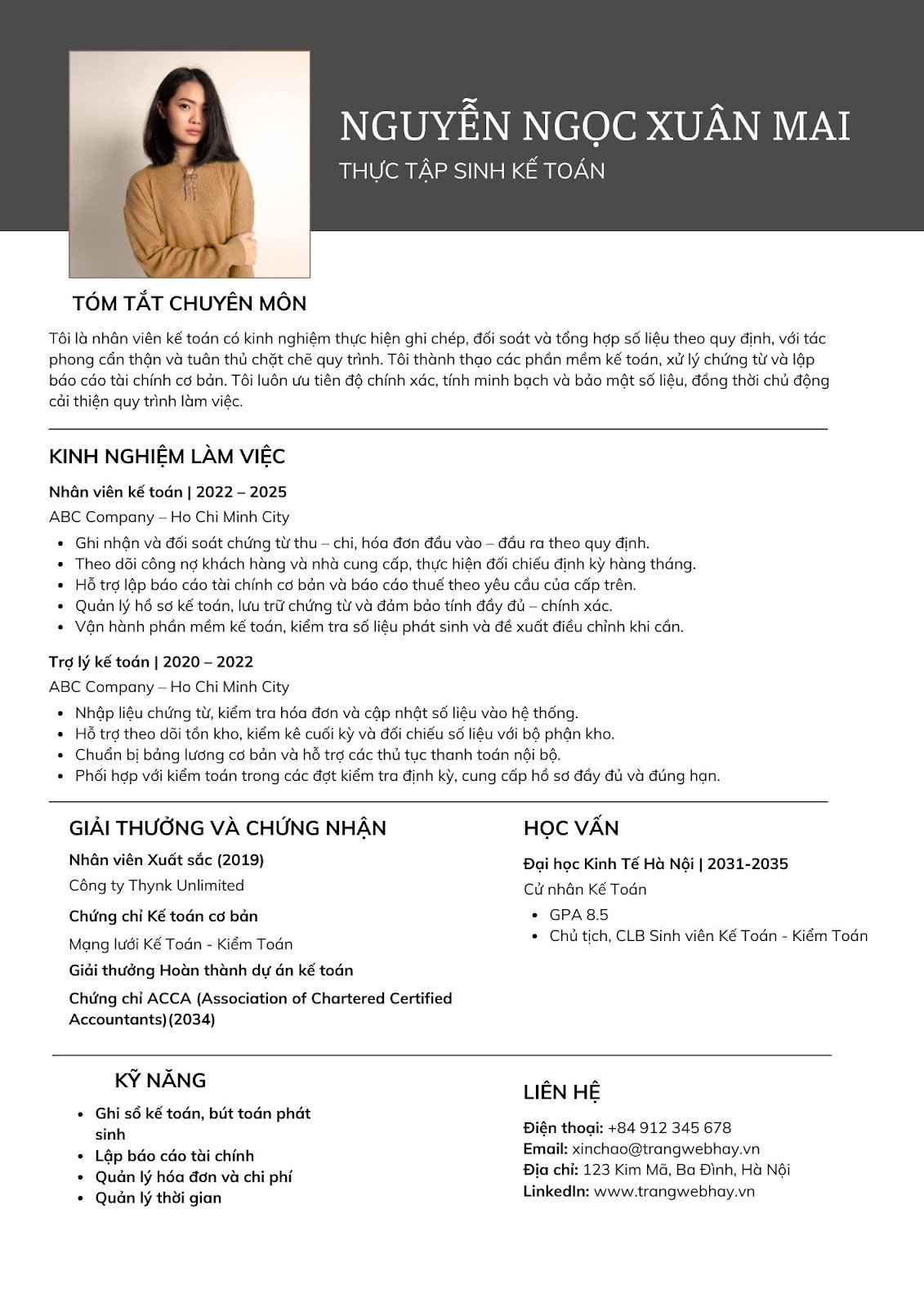 Mẫu CV kế toán - image 6