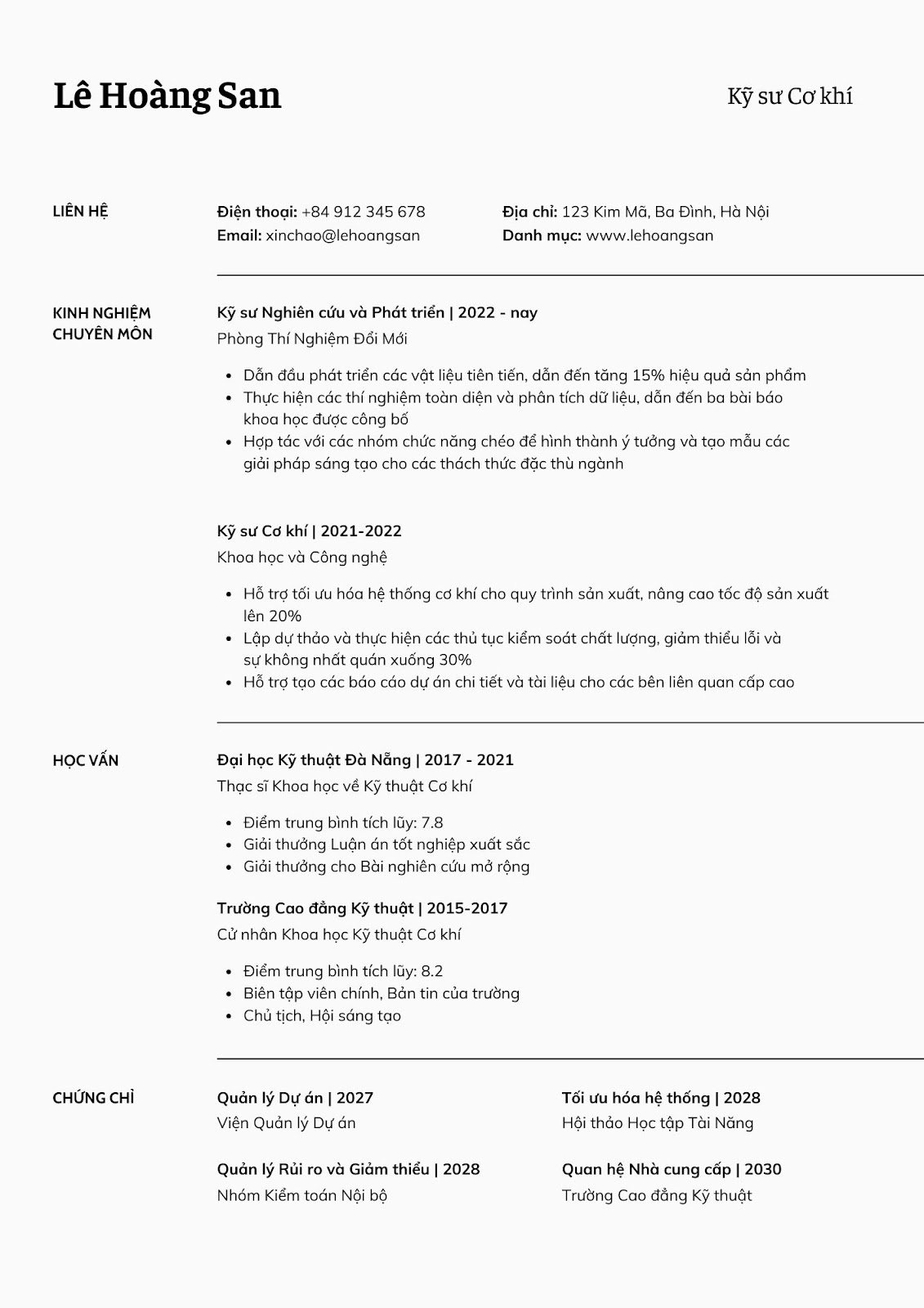 CV kỹ sư cơ khí - image 1