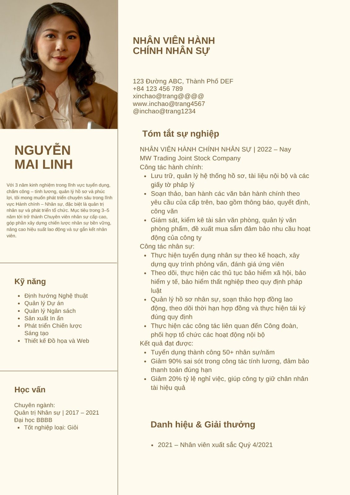 CV ngành nhân sự - image 10