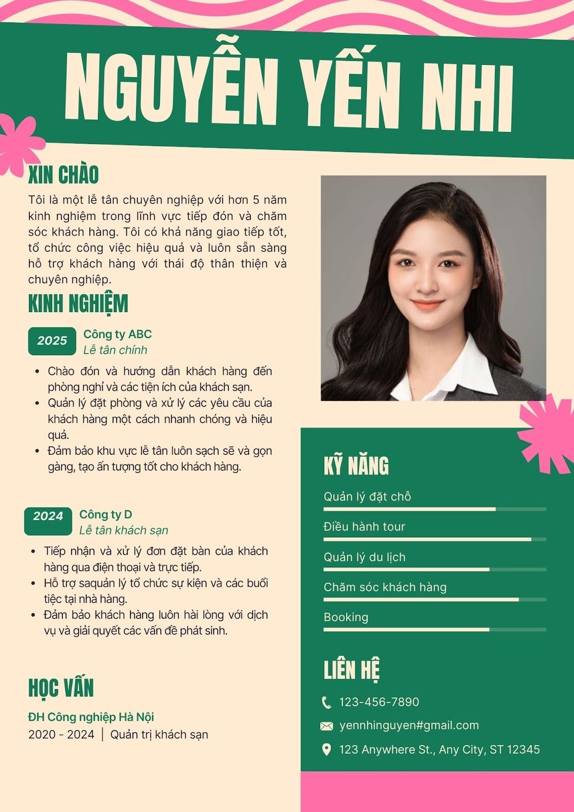 cv xin việc lễ tân - image 3