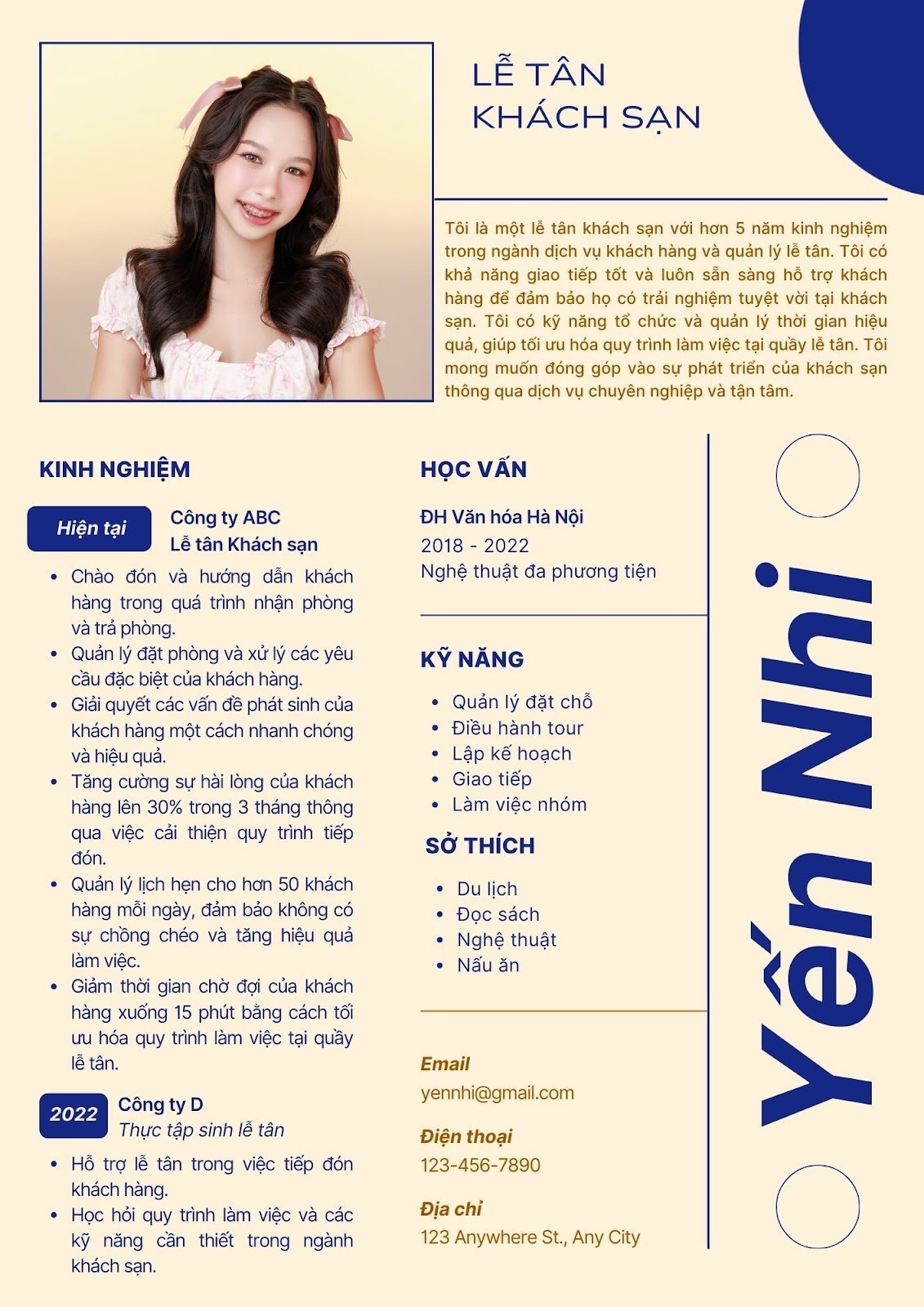 cv xin việc lễ tân - image 5