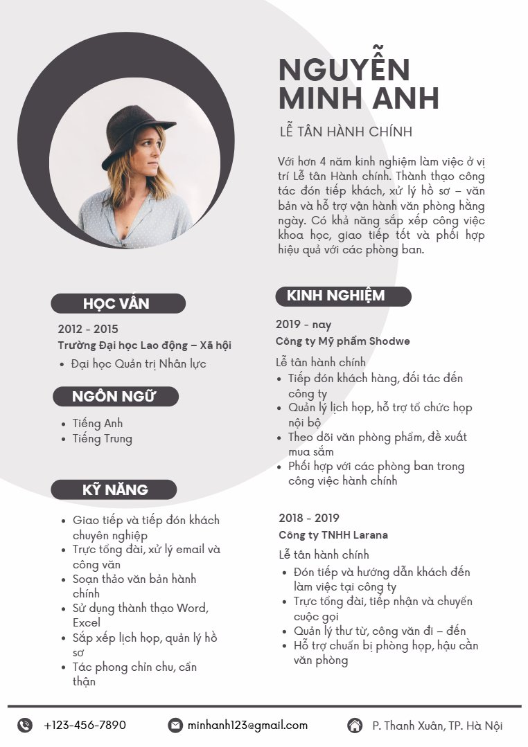 cv xin việc lễ tân - image 6