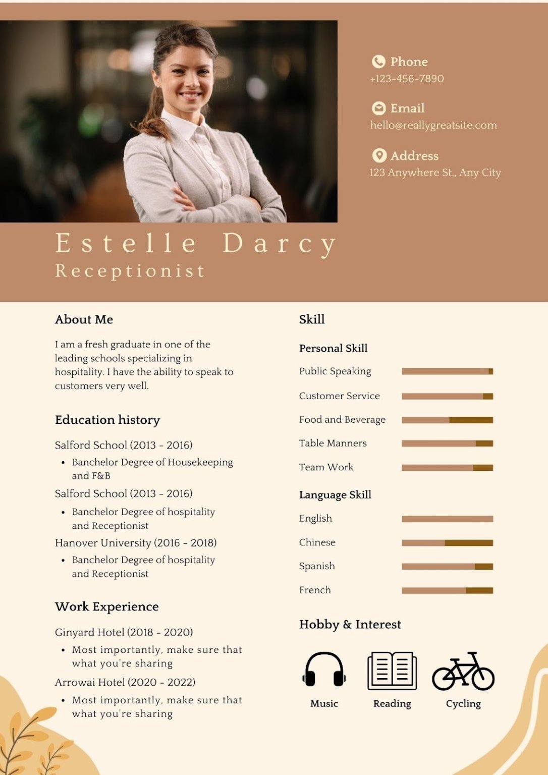 cv xin việc lễ tân - image 7