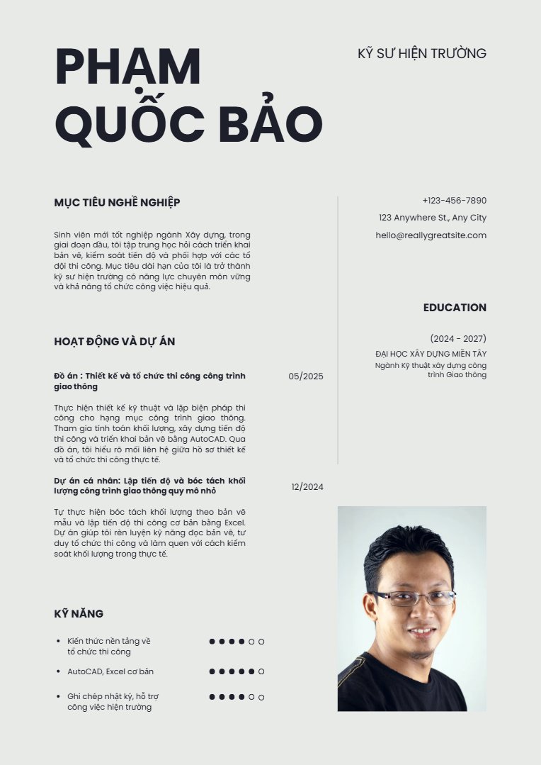 CV xin việc xây dựng - image 8