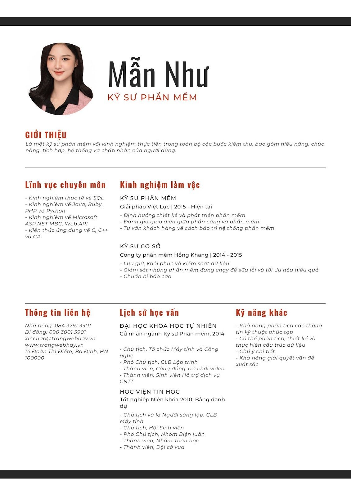Mẫu CV IT - image 6