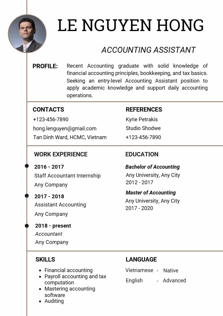 Mẫu CV kế toán tiếng Anh - image 5