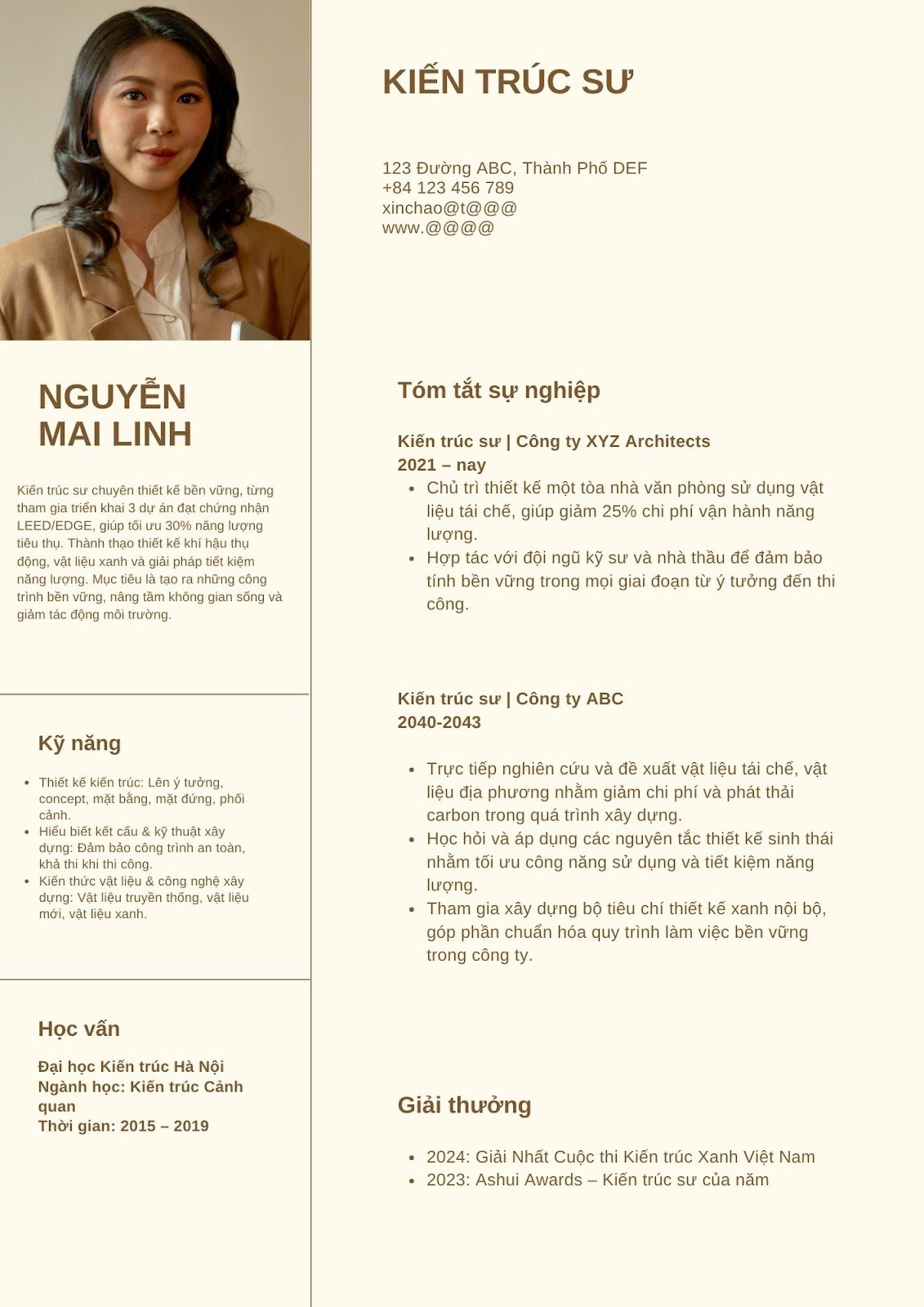 Mẫu CV kiến trúc sư - image 13