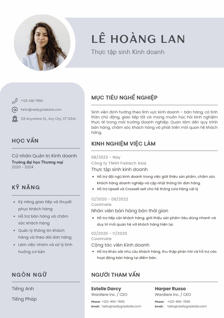 Mẫu CV xin việc đơn giản - image 2