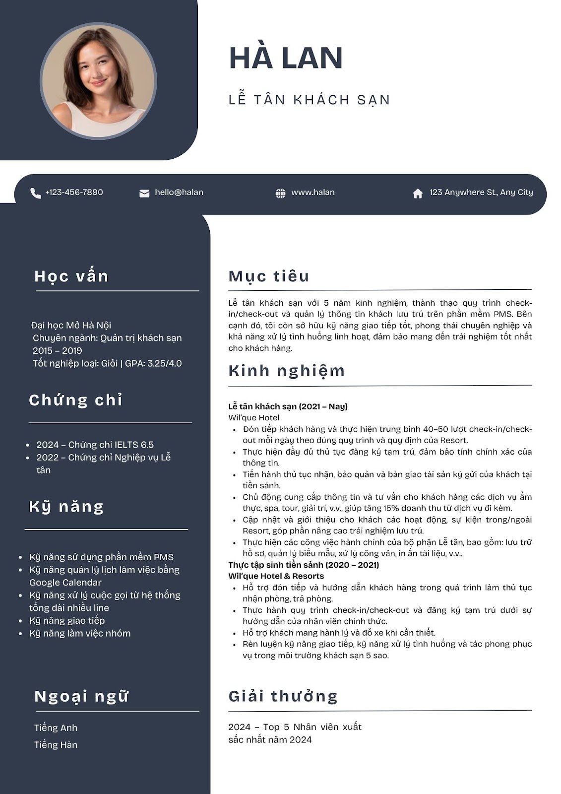 mẫu cv xin việc khách sạn - image 10