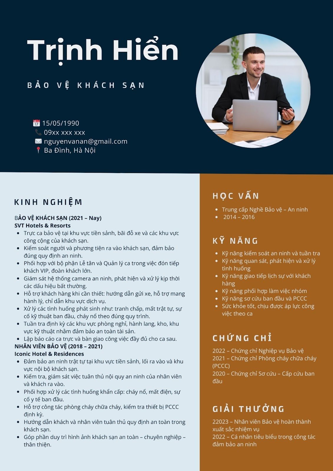 mẫu cv xin việc khách sạn - image 12