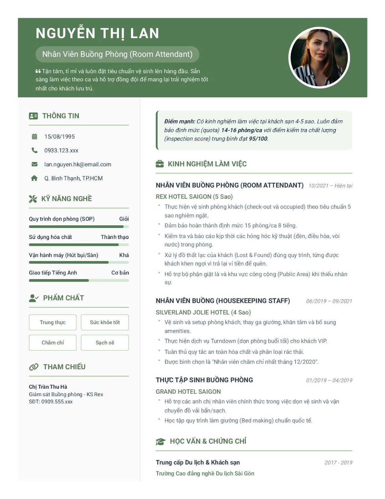 Viết CV xin việc khách sạn - image 8