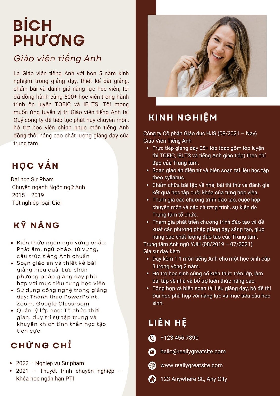 CV giáo viên tiếng Anh - image 12