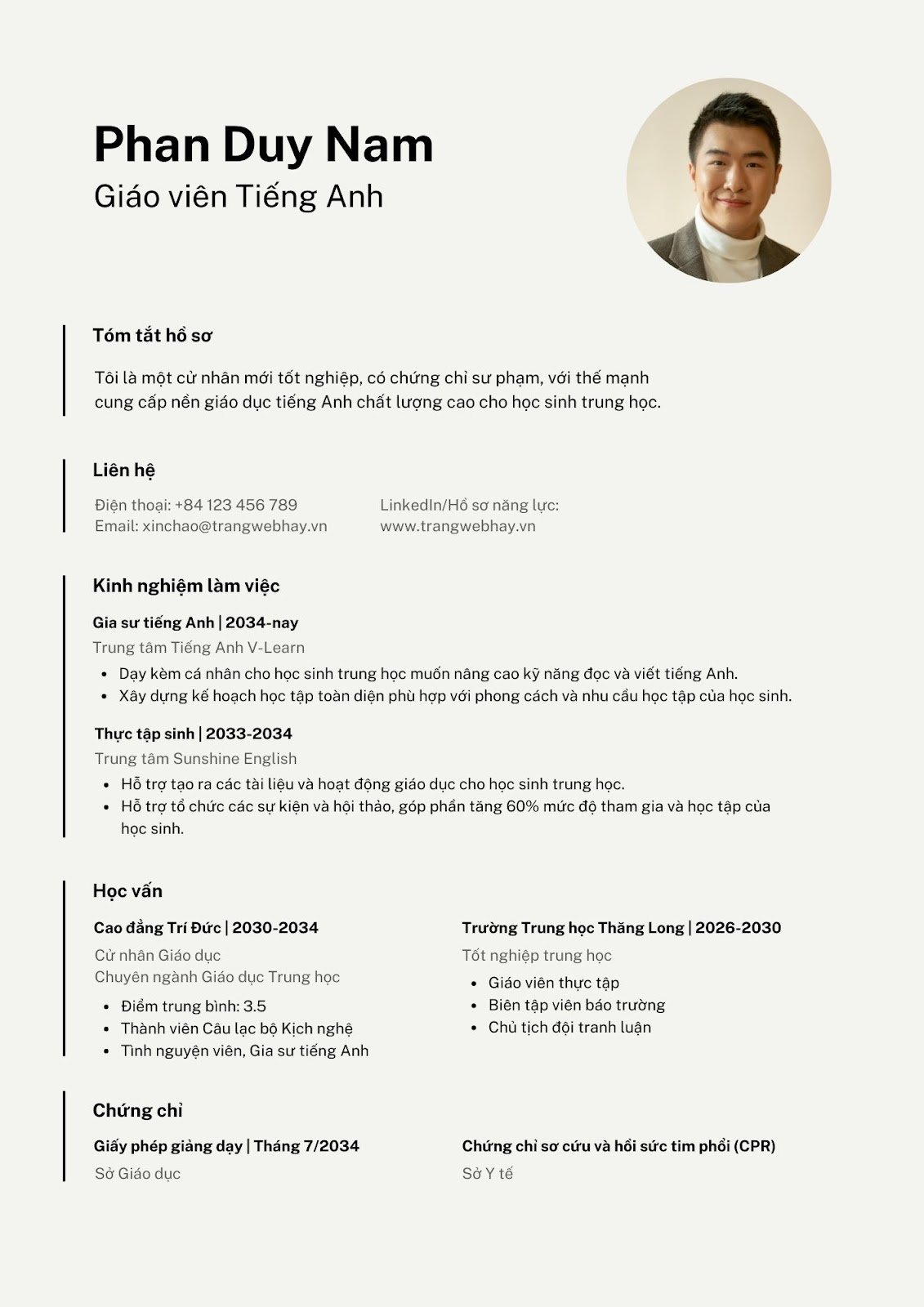 CV giáo viên tiếng Anh - image 2