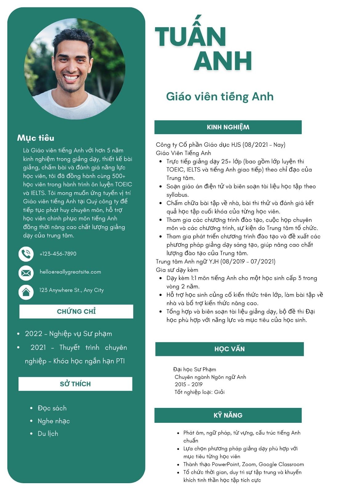 CV giáo viên tiếng Anh - image 4