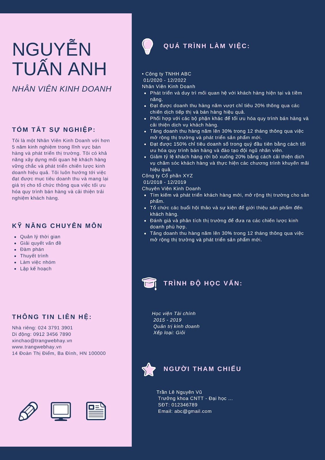 Mẫu CV nhân viên kinh doanh - image 10