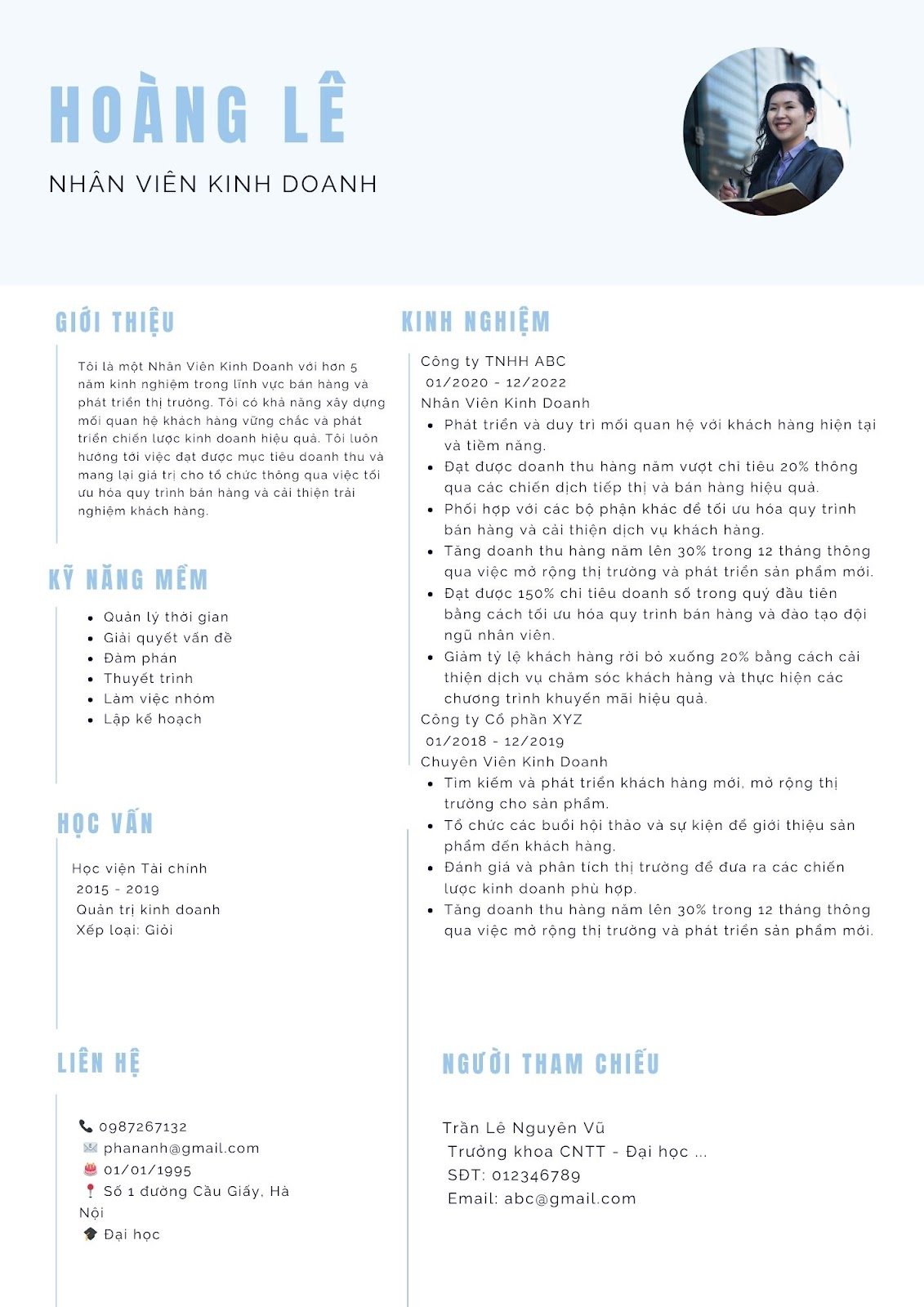 Mẫu CV nhân viên kinh doanh - image 4