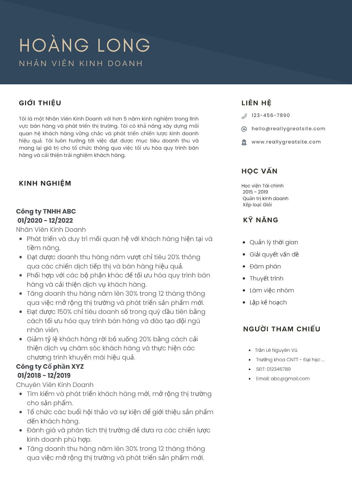 Mẫu CV nhân viên kinh doanh - image 5