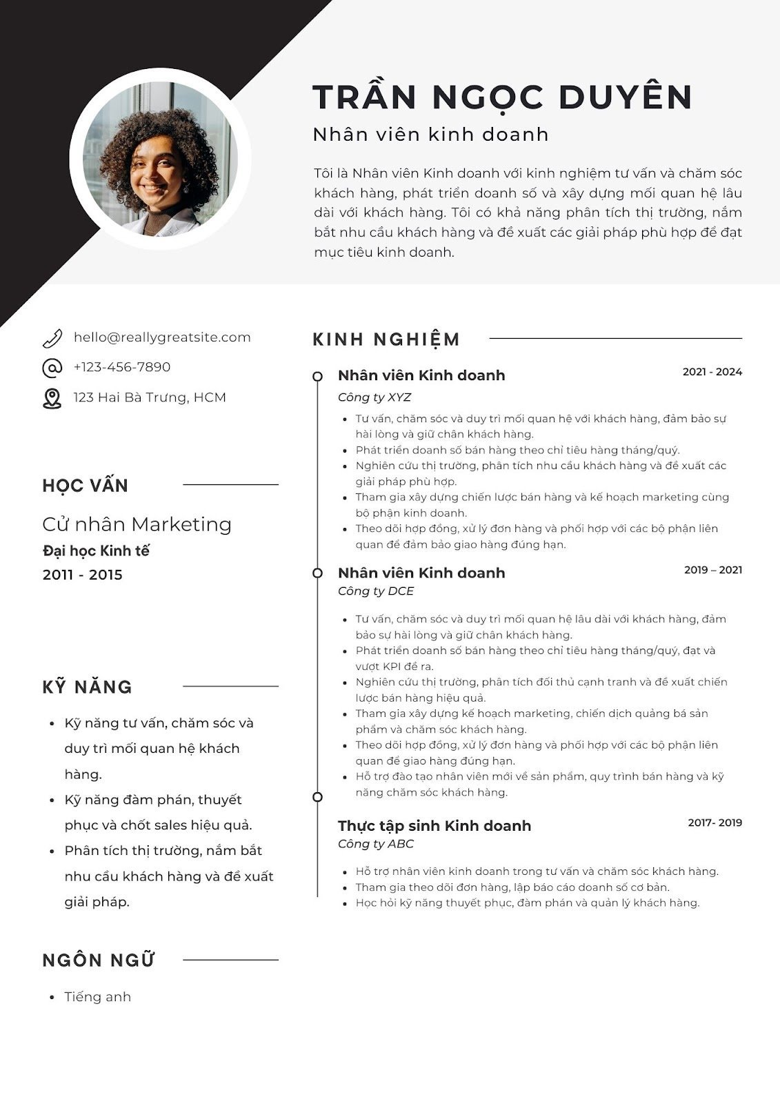 Mẫu CV nhân viên kinh doanh - image 5