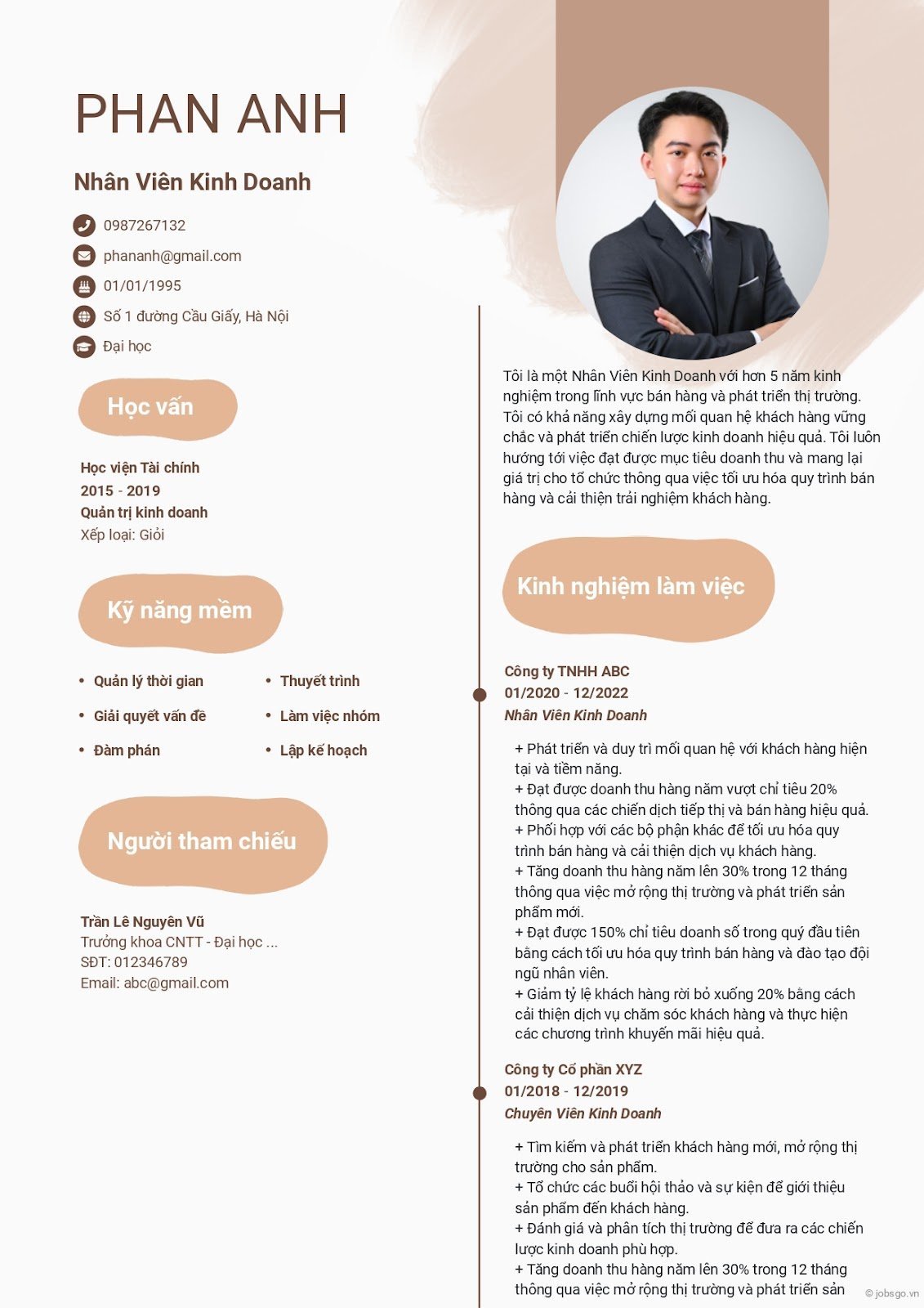 Mẫu CV nhân viên kinh doanh - image 7