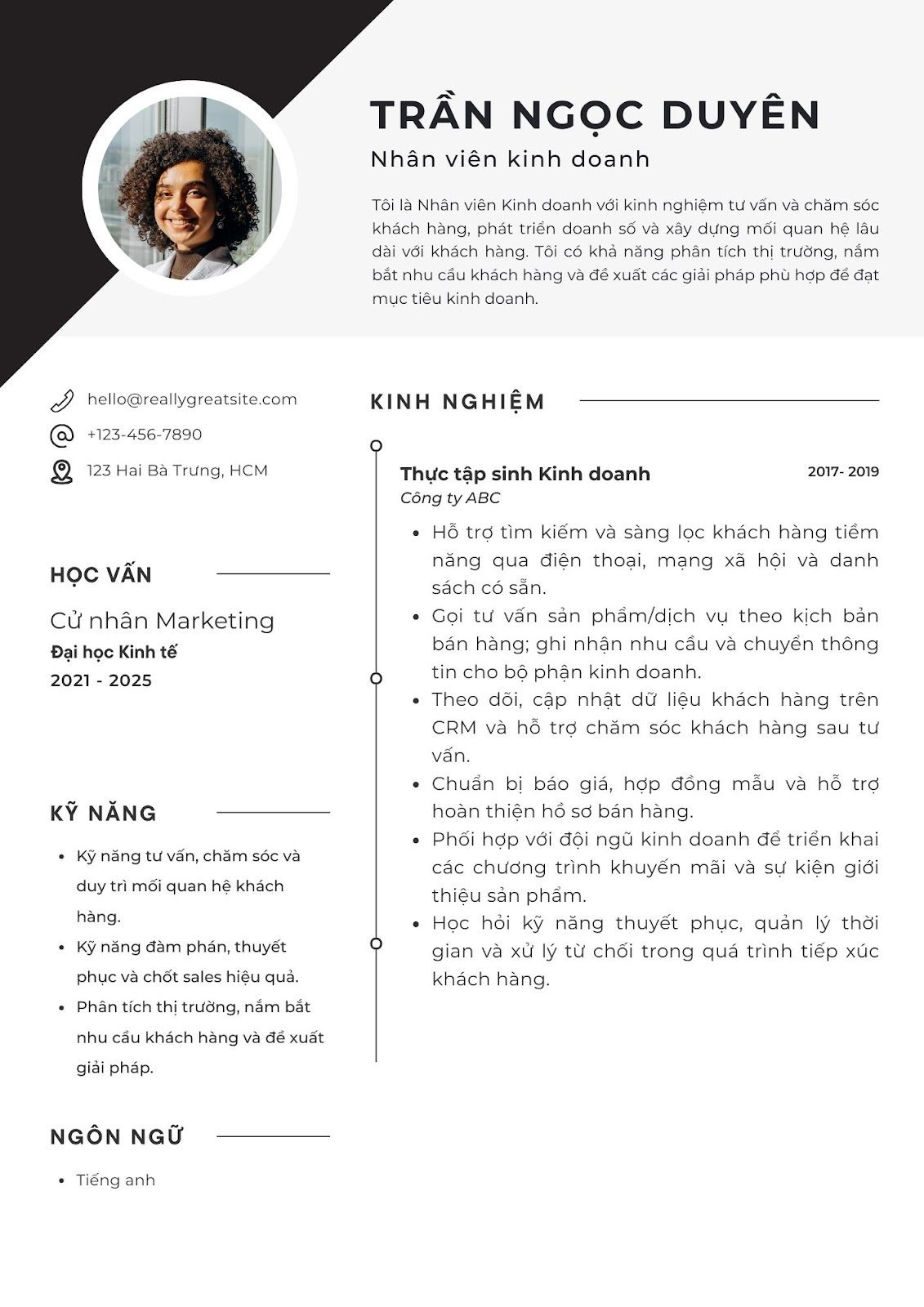 17+ mẫu CV cho sinh viên mới ra trường đơn giản, chuyên nghiệp