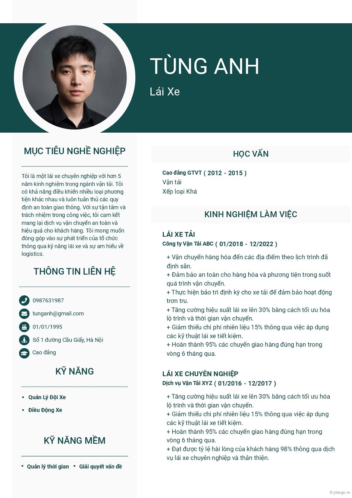 mẫu cv xin việc lái xe - image 7