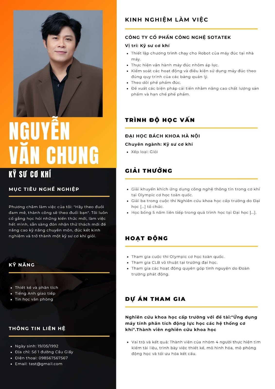 mẫu cv xin việc ngành ô tô - image 2
