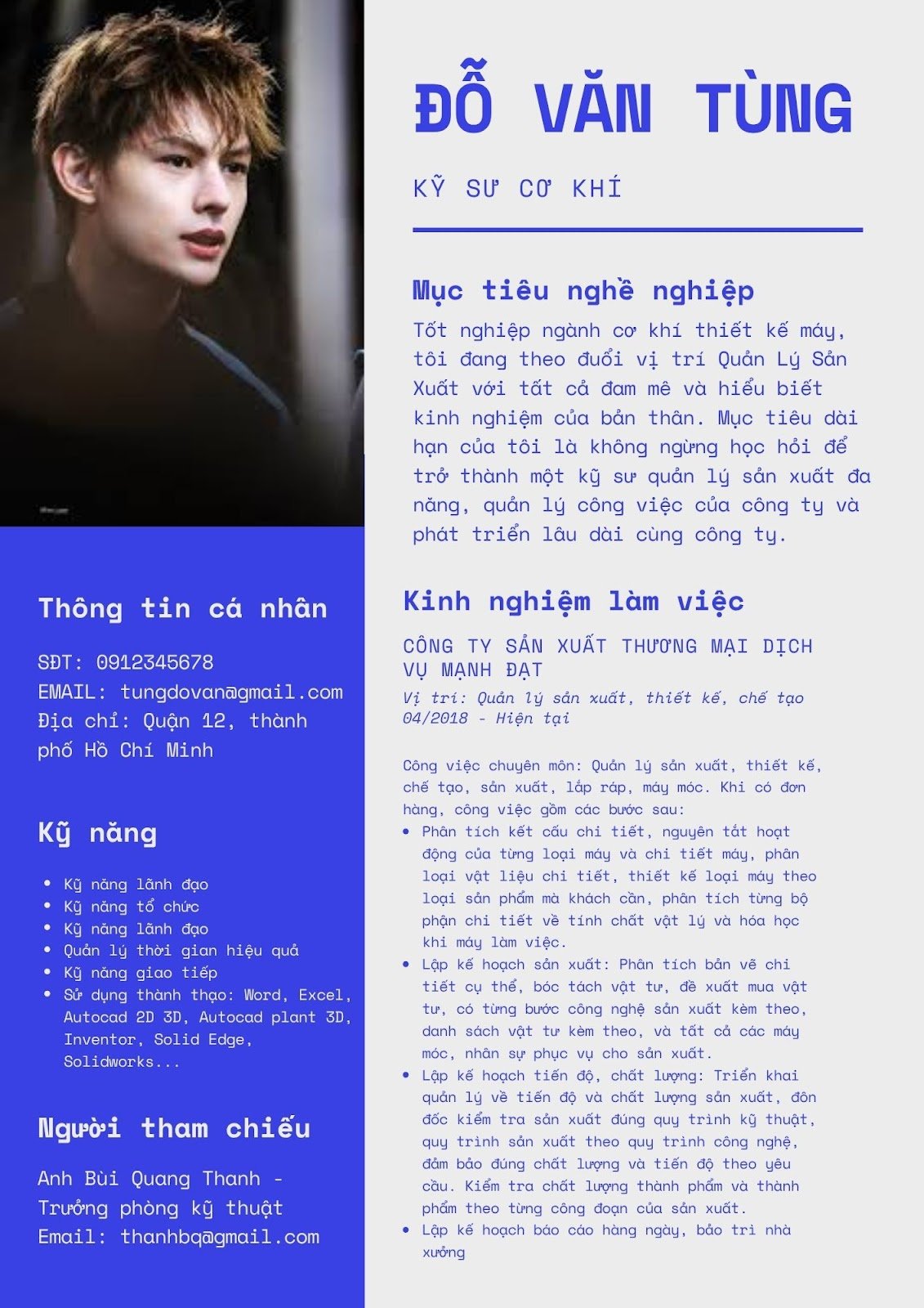 mẫu cv xin việc ngành ô tô - image 3