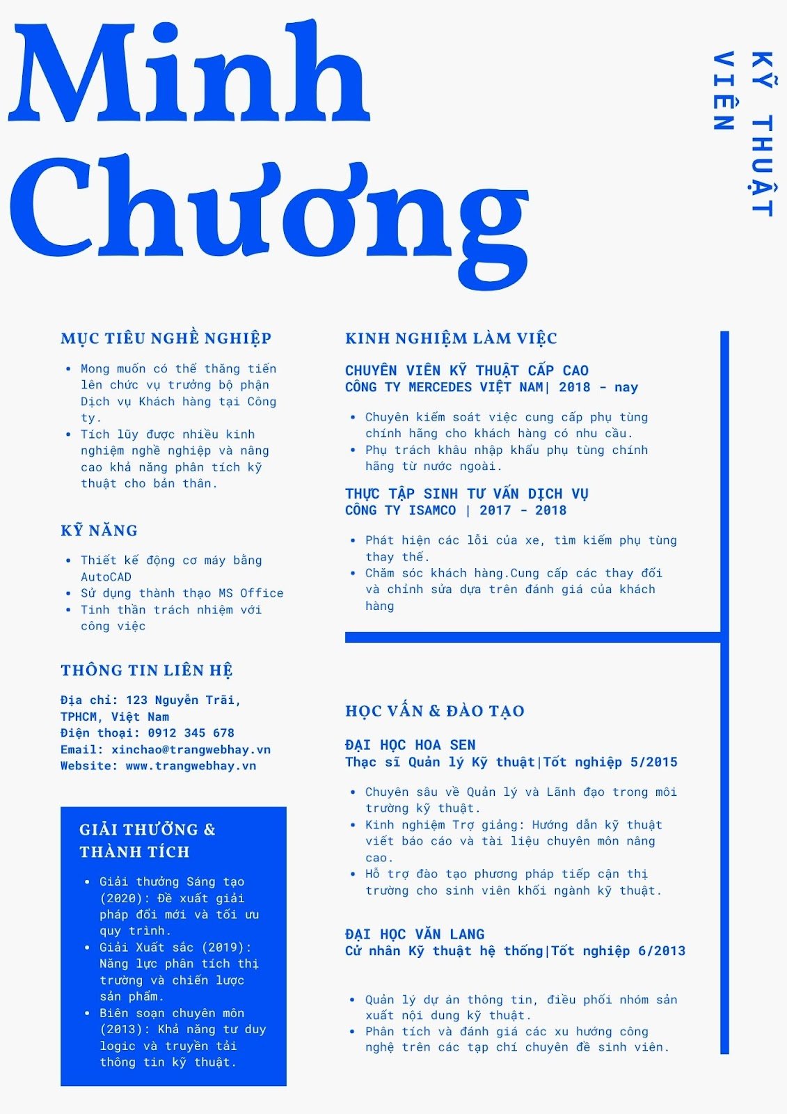 mẫu cv xin việc ngành ô tô - image 5