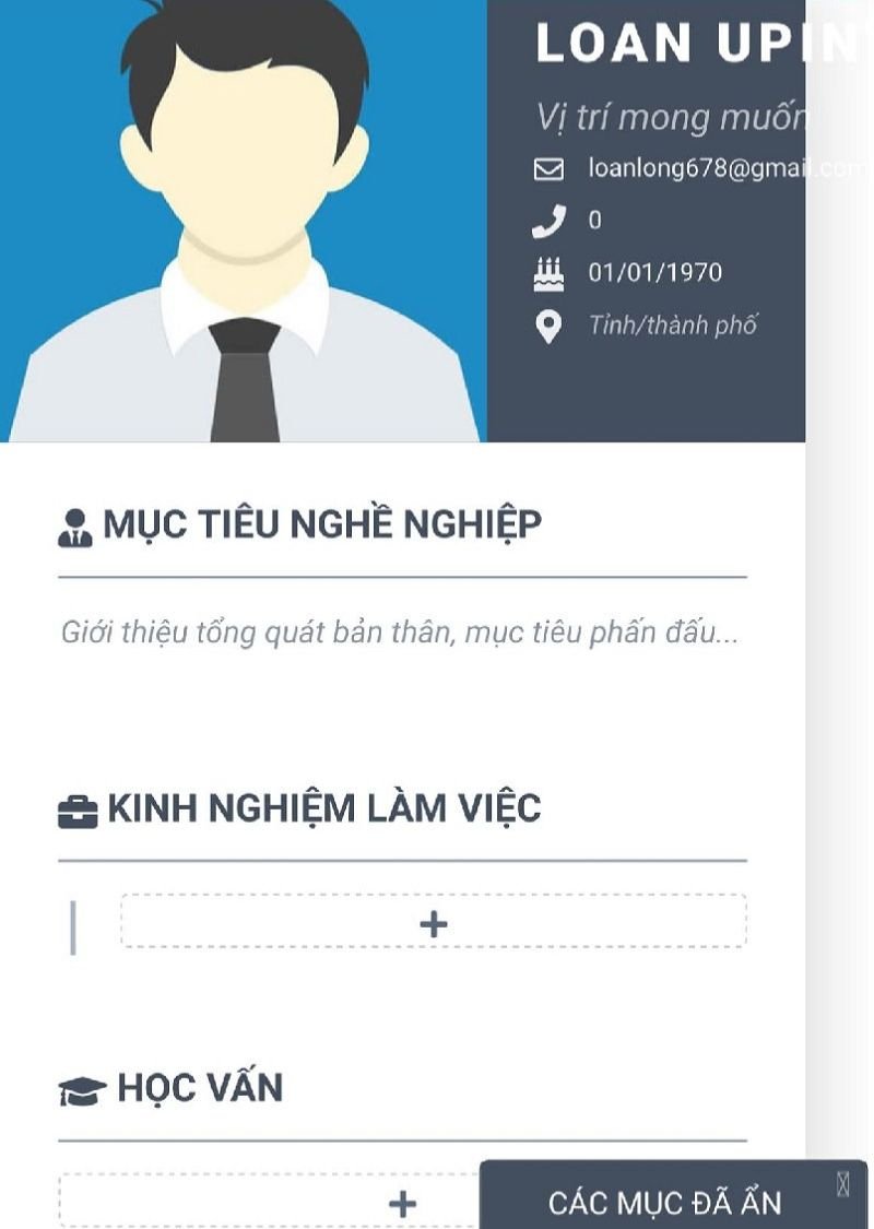Tạo CV trên điện thoại - image 5
