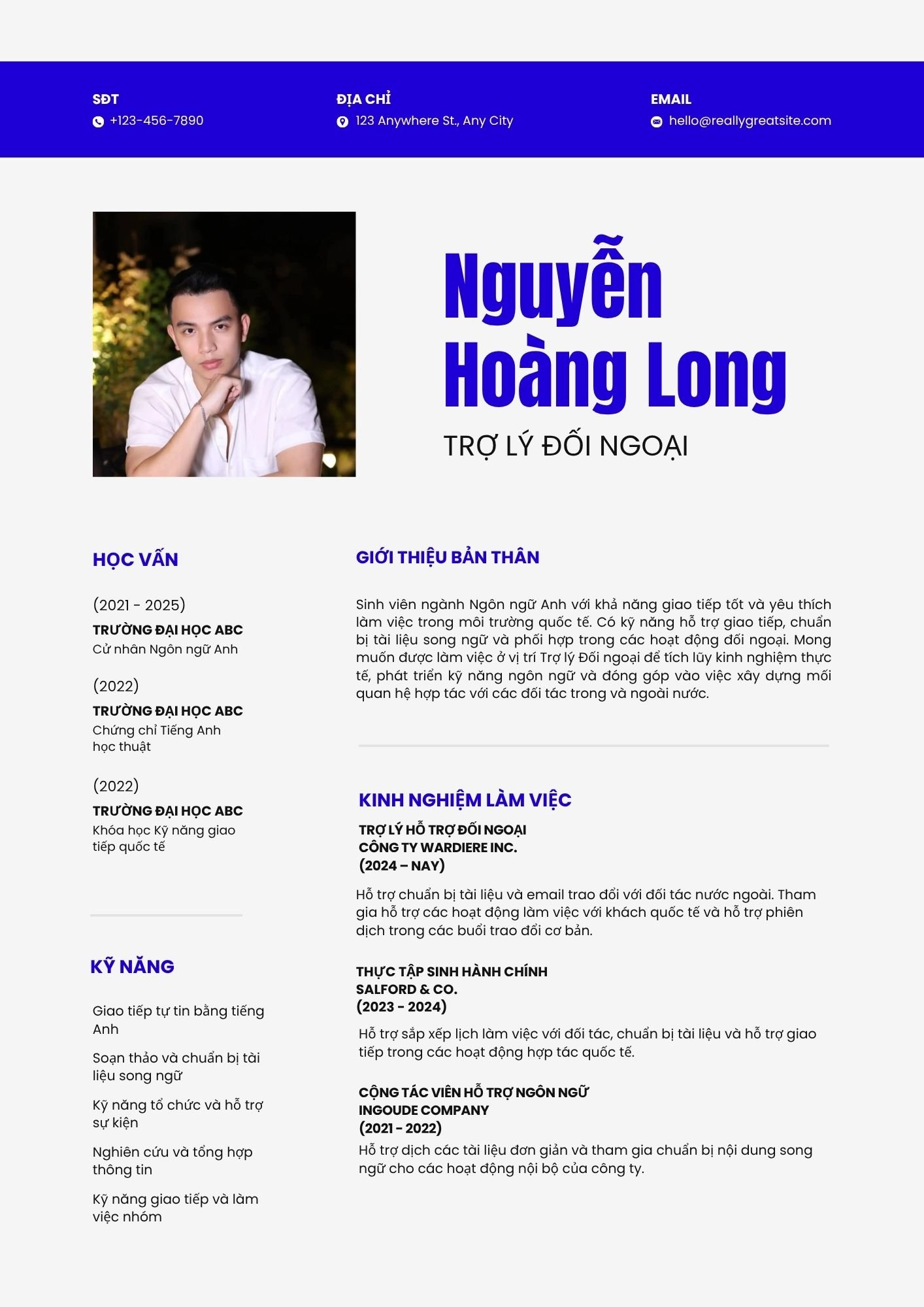 CV ngành ngôn ngữ Anh - image 6