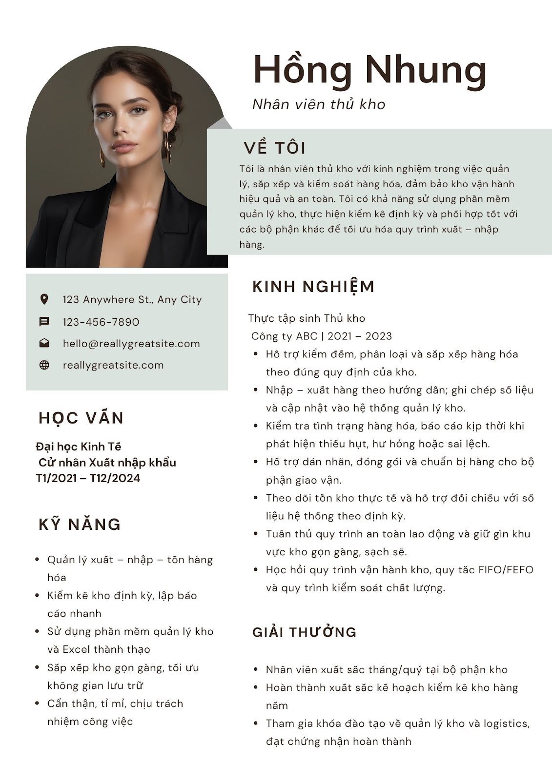 mẫu cv cho sinh viên mới ra trường - image 12