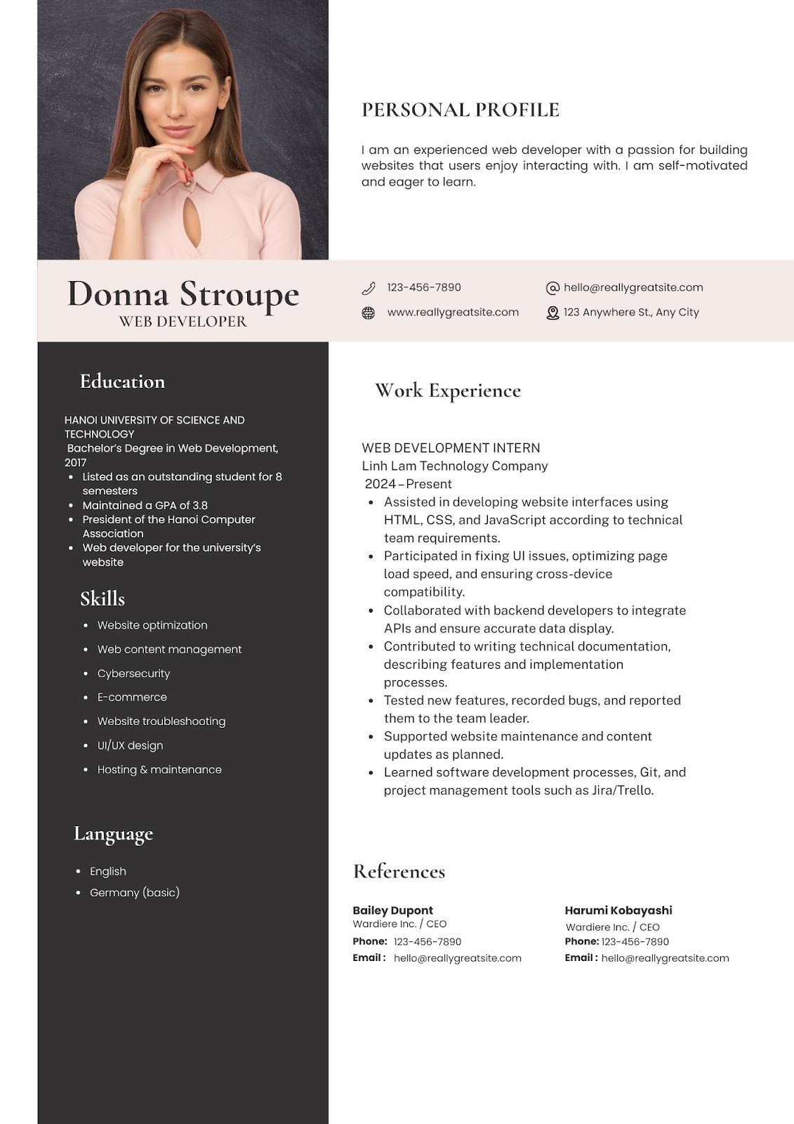 mẫu cv cho sinh viên mới ra trường - image 16