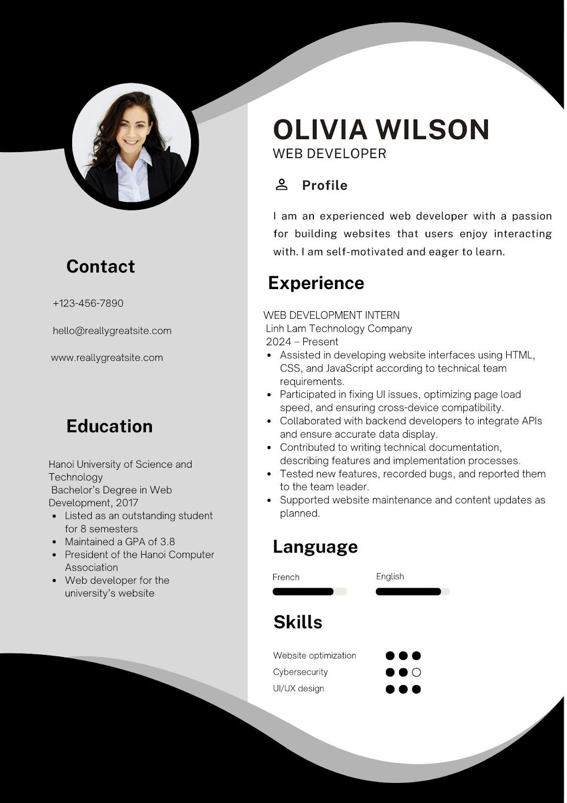mẫu cv cho sinh viên mới ra trường - image 17