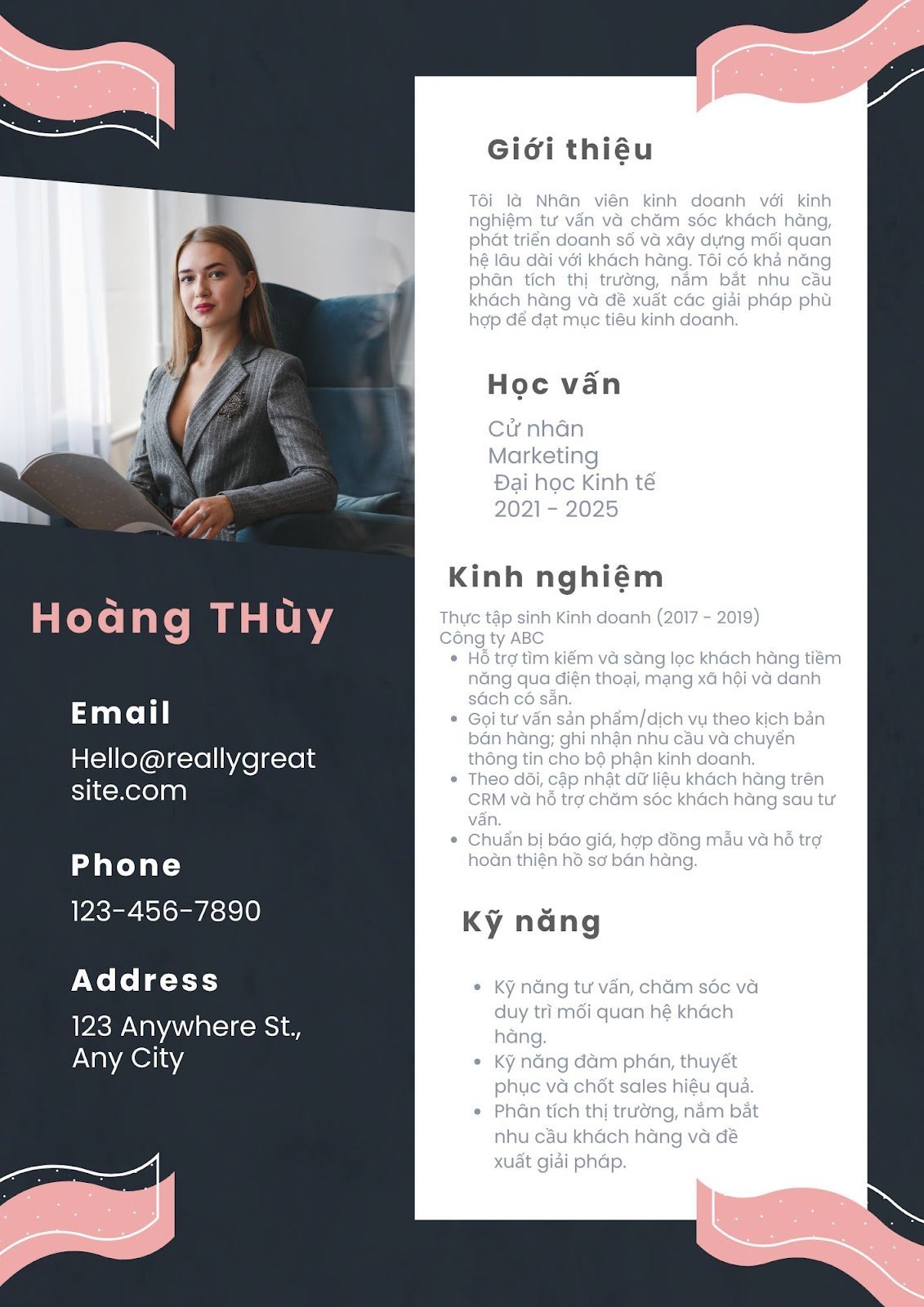 mẫu cv cho sinh viên mới ra trường - image 2