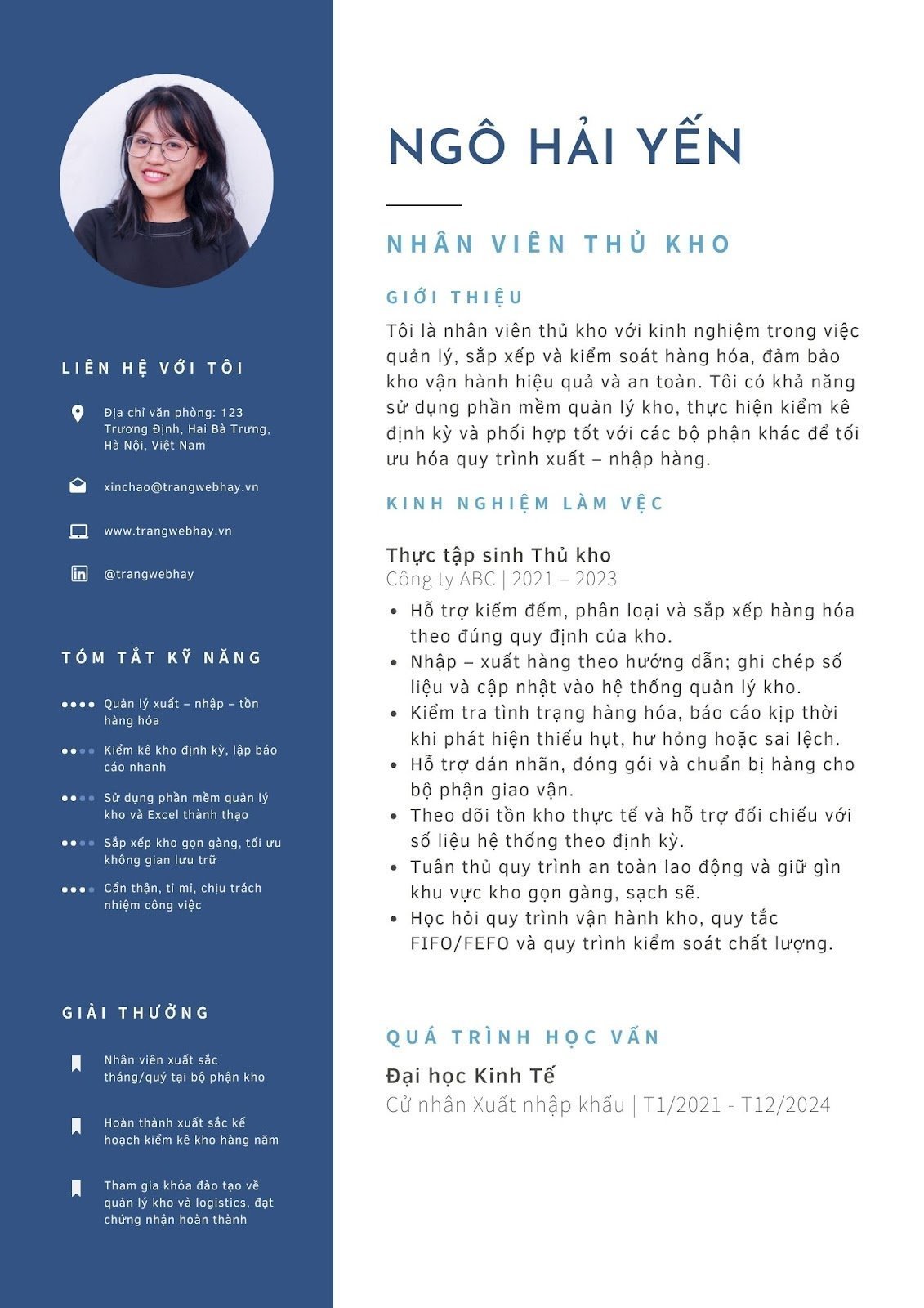 Mẫu CV xin việc cho sinh viên mới ra trường - image 9